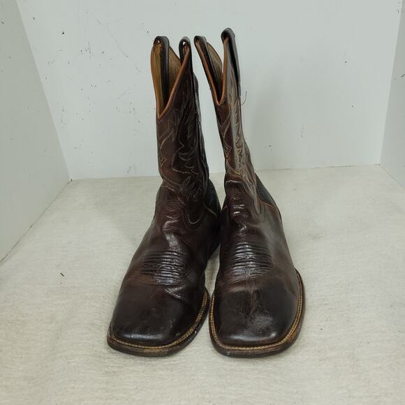 Rank 45 Boots Mens Size 9EE Brown Leather Xero Gravity Unit Western Gorpcore Job - Picture 9 of 14